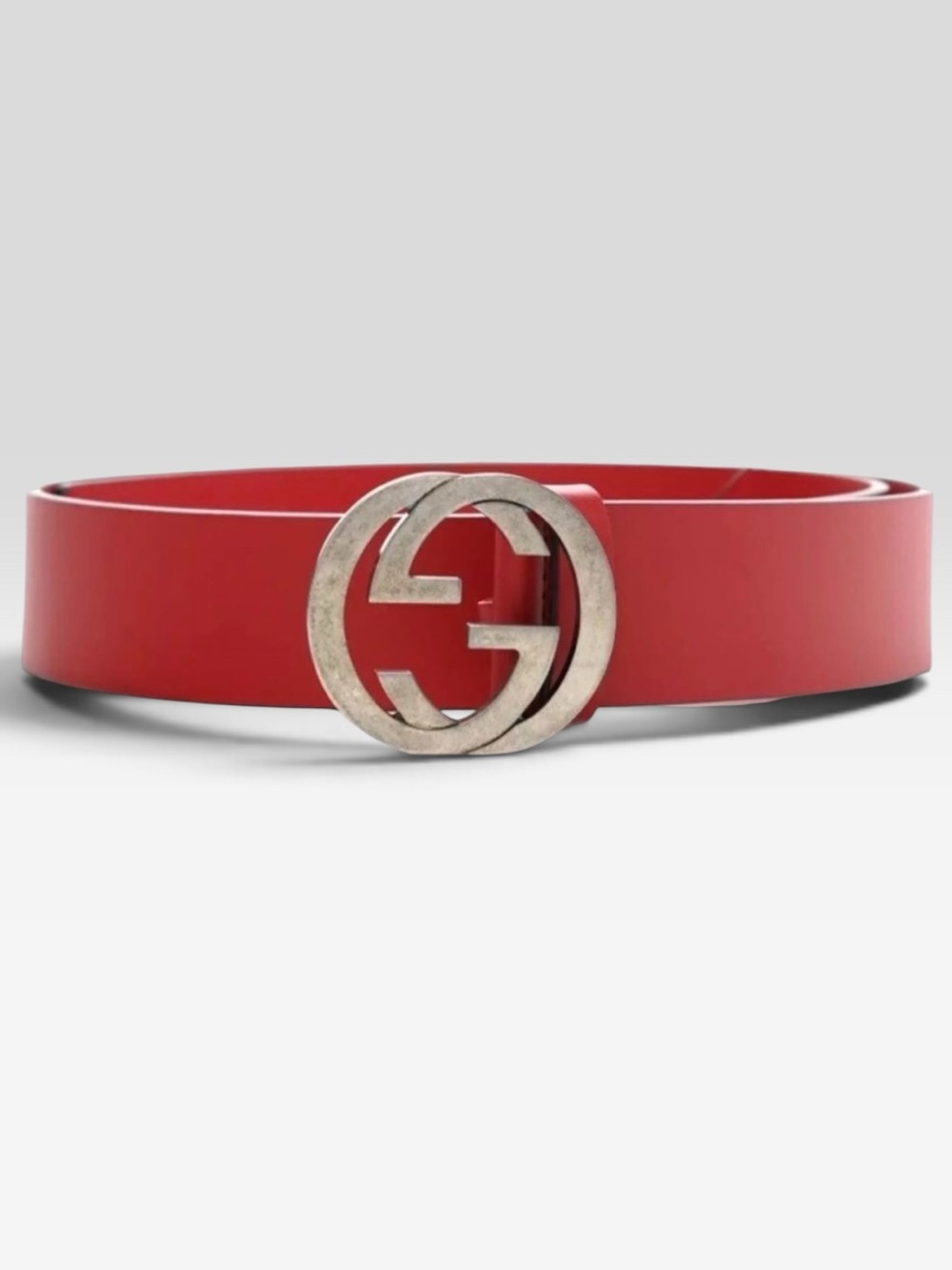 Gucci Rosso Red Interlocking GG Leather
Belt Size 90-36